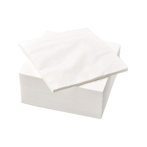 Serviettes en papier doux et résistants 33x33 cm blanc 1800 unités pour usage quotidien