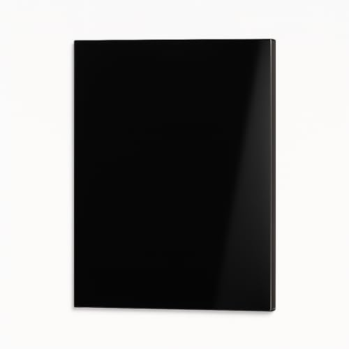 Placa de metacrilato negro 3 mm o 5 mm – Acabado mate o brillo – Cortada a medida – Cantos pulidos a diamante – Lámina opaca de alta calidad para decoración, bricolaje y proyectos (5mm mate 50x40)
