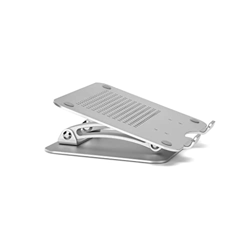 Soporte for computadora de aluminio con base elevada y diseño ergonómico premium para escritorio 2