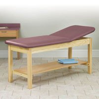 ClintonIndustries, Inc. (1020-27-3RB) Table Exam w/Shelf Royal Blue Nat Oak Ea