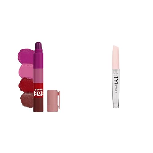 SUGAR POP Makeup Essentials – 4 in 1 Lip Twist 01 Classic – 6.4 gms & High shine Lip Gloss 01 Marshmallow – 2.5 ml x 2 – Set of 2