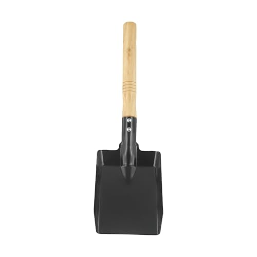 Pelle à Cheminée en Acier pour Foyer, Outil de Nettoyage de Cheminée et Poêle avec Manche en Bois, 40 cm, pour Usage Intérieur et Extérieur