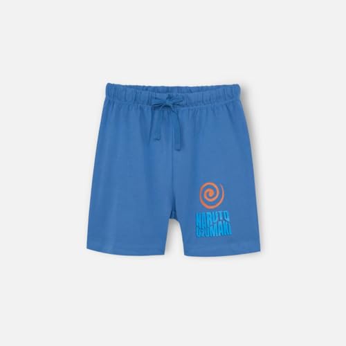 Image of Nap Chief Kids Cotton Naruto Print Co-Ord Set for Boys & Girls | Half Sleeve T-Shirt & Shorts Set | Soft Casual Summer Wear