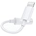 Produktbild [Apple MFi Zertifiziert] iPhone Lightning auf 3.5mm Klinke Adapter iPhone Kopfhörer Adapter Lightning Aux Audio Adapter Kabel Kopfhörer Konverter für iPhone 12/11/11 Pro Max/10/SE/8/7/6/7 Plus Weiß