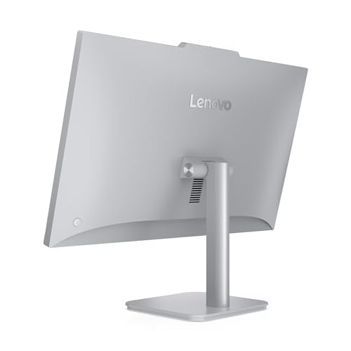 Image of Lenovo A100 23.8 inch FHD All-in-One Desktop (Intel N100, 8GB, 512GB SSD) | Lenovo 23.8 inch White Space-saving AIO computer, Wi-Fi 6, Webcam, Win 11 Pro, Wired keyboard and mouse, with Hub