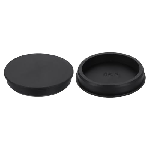 Image of uxcell 2Pcs Silicone Hole Plug, Waterproof Round Rubber Stoppers Bottle Seal Plugs Tube Pipe End Caps for 95mm /3.74 inch Hole for Bathtub Bottle, Black