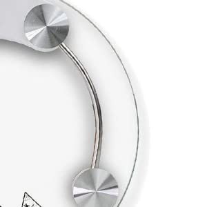 Image of MCP Healthcare Digital Round shape Glass, Personal Bathroom, lens with Thick Toughened glass and Low battery Indicator, Transparent Automatic Weighing Scale, Measure Units in both KG /LB.