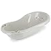 Bieco Ergonomische Babywanne Zebra in grau, ab 0 bis 36 Monate, 100 cm, schadstoffreie Badewanne mit Stöpsel für Neugeborene sehr langlebig, Made in Europe, 11006708