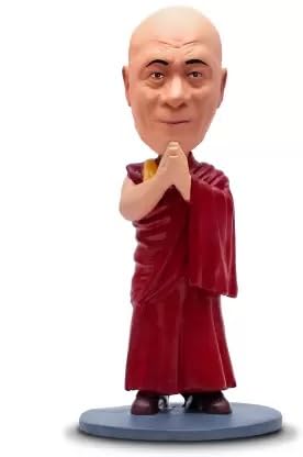 Dalai Lama Spiritual Monk Bobblehead Table Top Figure, 14 cm Tall, Perfect for Desk, Home, Office and car, for 15+ Years Age.