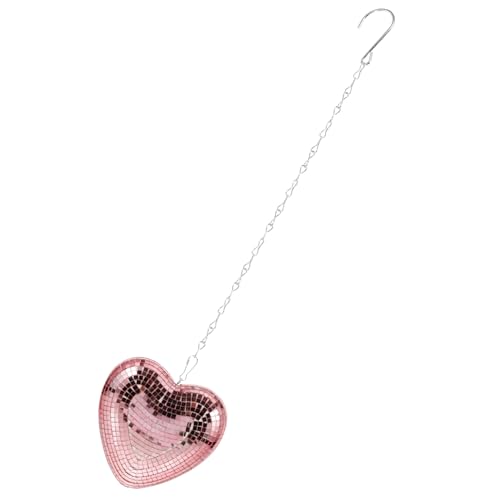 CONGARTENO Disco Heart Mirror Ornament Hanging Decor for Parties Festivals Home Valentine Day Decoration Parties Themed Events
