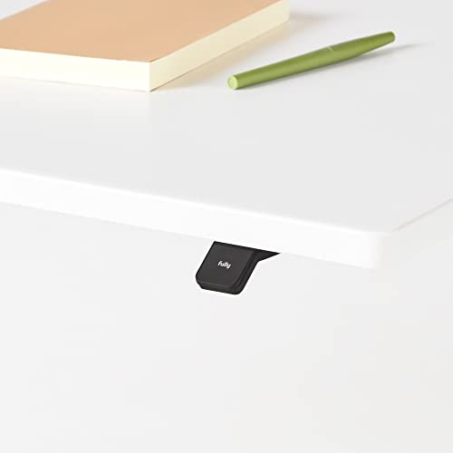 Image of Fully Jarvis Standing Desk 42 inch x 27 inch White EcoTop - Electric Adjustable Desk Height from 25.5 inch to 51 inch with Memory Preset Controller (Rectangle, White Frame)
