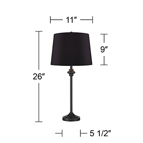 Set de 2 Lámparas de Mesa Modernas 26" Negro Metal miniatura 4