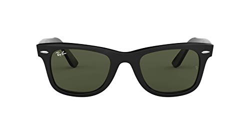 Ray-Ban RB2140 Original Wayfarer Sunglasses, Black Crystal Green Frame, 54mm Lens, RB2140-901-543