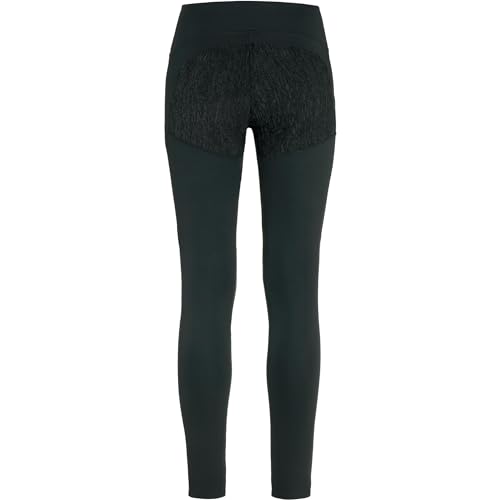 Image of Fjallraven Abisko Women's Trekking Tights - Moisture Wicking Fabric, Lightweight, Comfortable, Stretch - Hiking, Trekking, Black, Medium