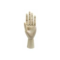 Wood Artist Drawing Manikin Articulated Mannequin with Wooden Flexible Fingers 10\" Left Hand (10 inches-Left Hand)
