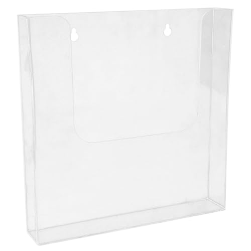 EXAOMBLE 透明アクリルファイルラック 壁掛け式書類収納ホルダー 耐久性シンプルデザイン 書類整理用パンフレットホルダー オフィス向け実