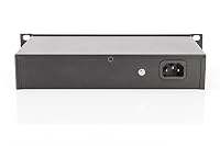 DIGITUS Gigabit Ethernet Netzwerk-Switch - 10 Zoll - 8 Ports - L2+ Managed - VLAN, Link Aggregation & Port Control - Schwarz – Ansicht 3