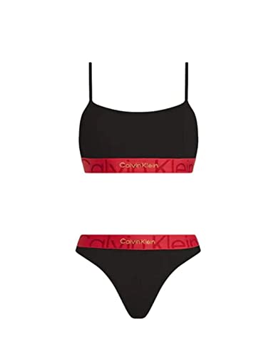 Ensemble Calvin Klein brassière et string taille XS noir et blanc réf 5863