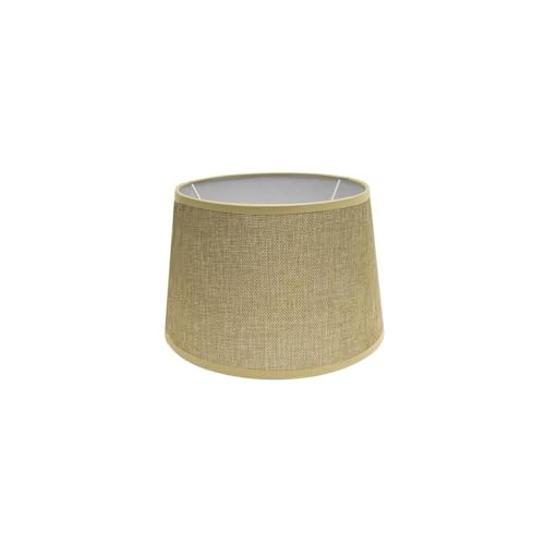 Pantalla   pantala conica abierta en color beis, dimensiones 20x15x12 cm, ideal para lámparas E27, material resistente y diseño moderno.
