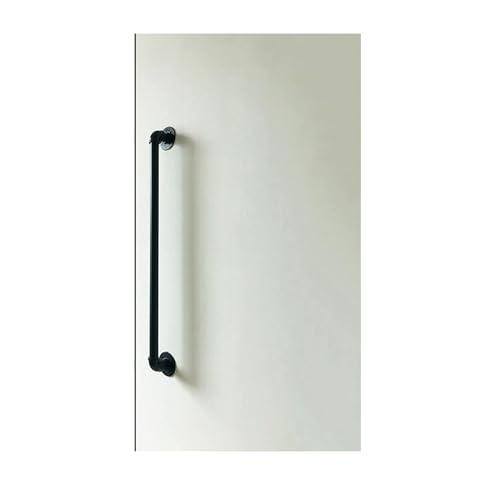 ガレージ小屋納屋ゲート用ブラック木製ドアプルハンドル 900mmサイズ 内部/外部交換部品 プルノブ付き