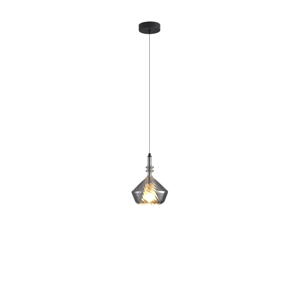 Lámpara de techo de cristal gris humo regulable con casquillo G9 para pasillo
