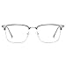 Cyxus Retro Blue Light Glasses Men - Square TR90 Metal Blowline Frame Stylish Trendy for Computer Daily Work 8252