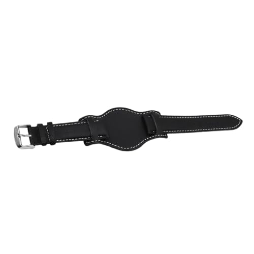 Bracelet de montre cuir 18mm noir VANZACK vintage élégant