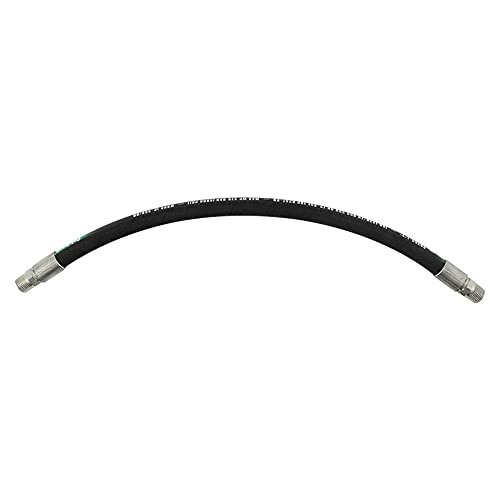 Image of Complete Tractor 3001-0102 Hydraulic Hose Compatible with /Replacement for Tractors - 1 /2 inch x 18 inch SAE 100 R2AT 2 wire Hydraulic hose assembly (4000 psi)