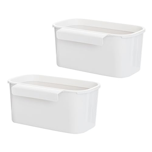 Bote de basura rectangular colgante Unomor blanco 2 piezas