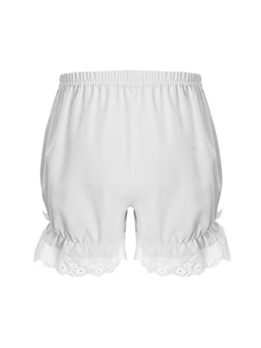 Aislor Kids Girls Dance Shorts Ruffle Bowknot Bloomers with Lace Trim Pettipant Safety Shorts Undershorts Underwear2