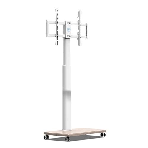 Soporte universal móvil para TV 37-75 pulgadas con base de madera miniatura 1