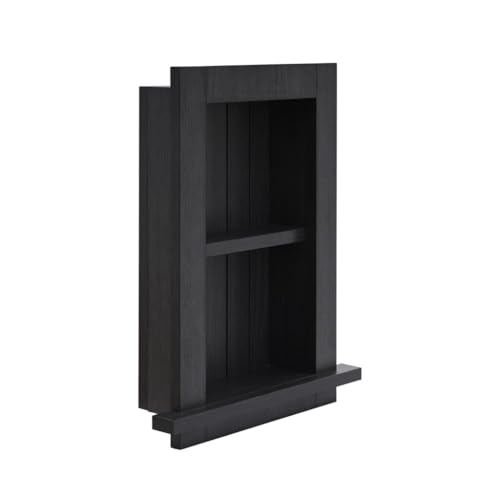 AdirHome Recessed Wall Niche, Fully Assembled Black Recessed Medicine Cabinet