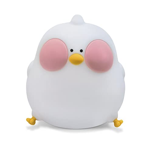 Lámpara de mesa de noche de silicona color blanco multicolor miniatura 1