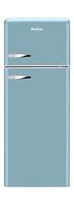 Amica KGC 15632 T Retro Kühl-/Gefrierkombination / Ice Blue (Türkis) / 144cm (H) x 55cm (B) x 62cm (T) / Retro-Design / Kühlschrank mit Gefrierfach