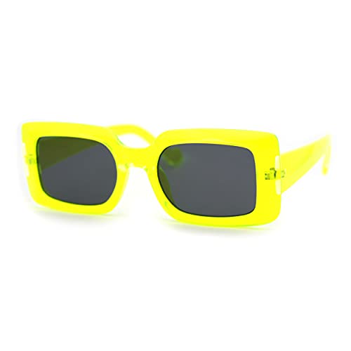 Womens Mod Pop Color Rectangle Clout Sunglasses2