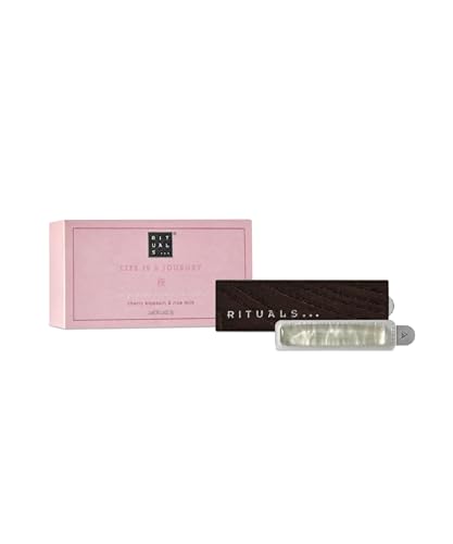 RITUALS Auto Parf&uuml;m Sakura Car Air Freshener &ndash; Auto Duft mit Kirschbl&uuml;ten und Reismilch Aroma &ndash; Auto Lufterfrischer mit eleganter Holzhalterung &ndash; 6 g