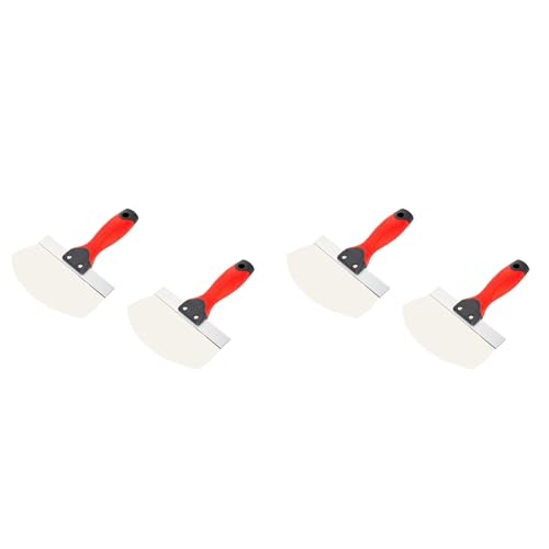 Nudiuhis 4 Eimerschaufel für Trockenbau, Gips Eimerschaufel Aus Edelstahl - 6,5 Gebogene, Konturierte Klinge für Farbe, MöRtel