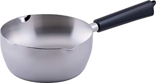 宮崎製作所(Miyazaki Seisakusho) オブジェ ゆきひら鍋 14cm アルミコア 日本製 5年保証 IH対応 軽量 OJ-61