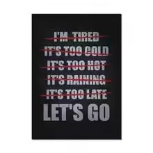 LMAIWANG Lets Go plakat motywacyjne cytaty obraz minimalistyczny pozytywny sztuka ścienna salon dom biuro dekoracja Cuadros druk na płótnie (60 x 90 cm/ramka)