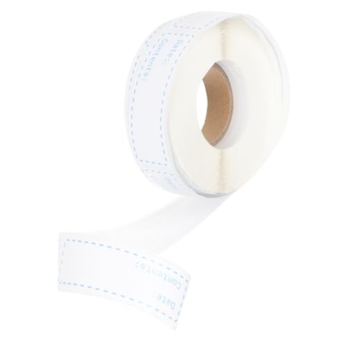 HOMOBABE 2ロール 食品保存ラベル 剥がせる自粘着シール 透明粘着 食品容器用 日付管理 キッチンアクセサリー 家 オフィス用