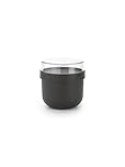 Brabantia - Make & Take Breakfast Bowl 0.5L - with Screw-On Ingredients Container (180 ml) - Leakproof - Large Opening - Suitable for Freezer - Dishwasher & Microwave Safe - Dark Grey
