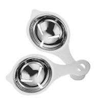 KRUSAN Stainless Steel Egg White Separator and Egg Yolk Separator Egg Divider, Egg Strainer for Baking, Cooking (Pack of 2)