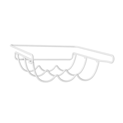 Soporte para botellas de hierro para refrigerador blanco miniatura 1
