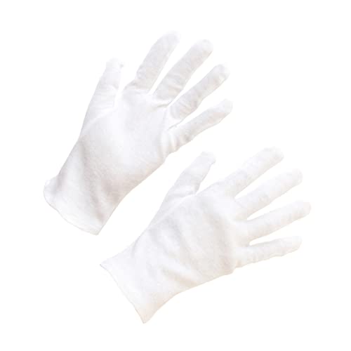FIXOSHEE 12Pares Guantes de Algodón para Joyería Diseño Engrosado y Xl Guantes Industriales para Limpieza y Jardinería Cómodos y Reutilizables