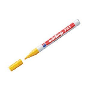 Edding 751 Paint Marker Xylene and Toluene-Free Bullet Tip 1-2mm Line Yellow Ref 751005 [Pack 10]