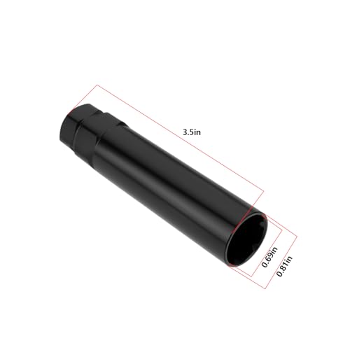 Image of 1pc 6 Spline 45 /64 Inch Locking Lug Nut Socket Wheel Lock Removal Tool 19mm Hex Socket Wrench Driver Wheel Tuner Lug Nut