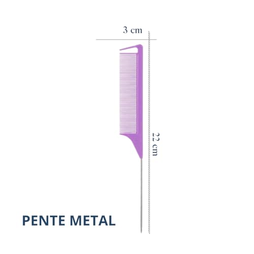 Pente Antiestático Profissional - Divisão de Mechas Precisa - Ponta Fina e Cabo Resistente