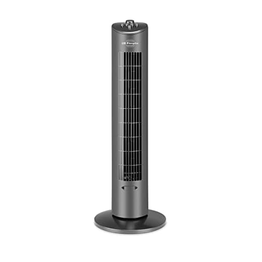 Orbegozo TW 0850 - Ventilador de torre oscilante, bandeja para esencias aromáticas, 3 velocidades, temporizador, 79 cm de altura, 60 W, Multicolor