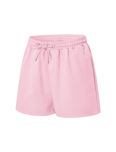 EXARUS 3 Pack Girls Plaid Shorts Sleep with Pockets Drawstring SweatShorts Elastic Waist Kids Wide Leg Summer