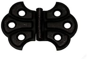 Van Dyke’s Restorers Victorian Screen Door Hinge — 4 Inch Cast Iron Self-Closing Hinge in Black Finish, Ornate Vintage Door Hardware for Wooden Screen Doors and Restoration Projects